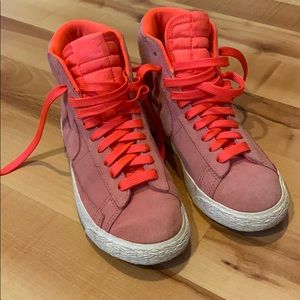 Pink Nike Blazer Mid - Grade School size 4.